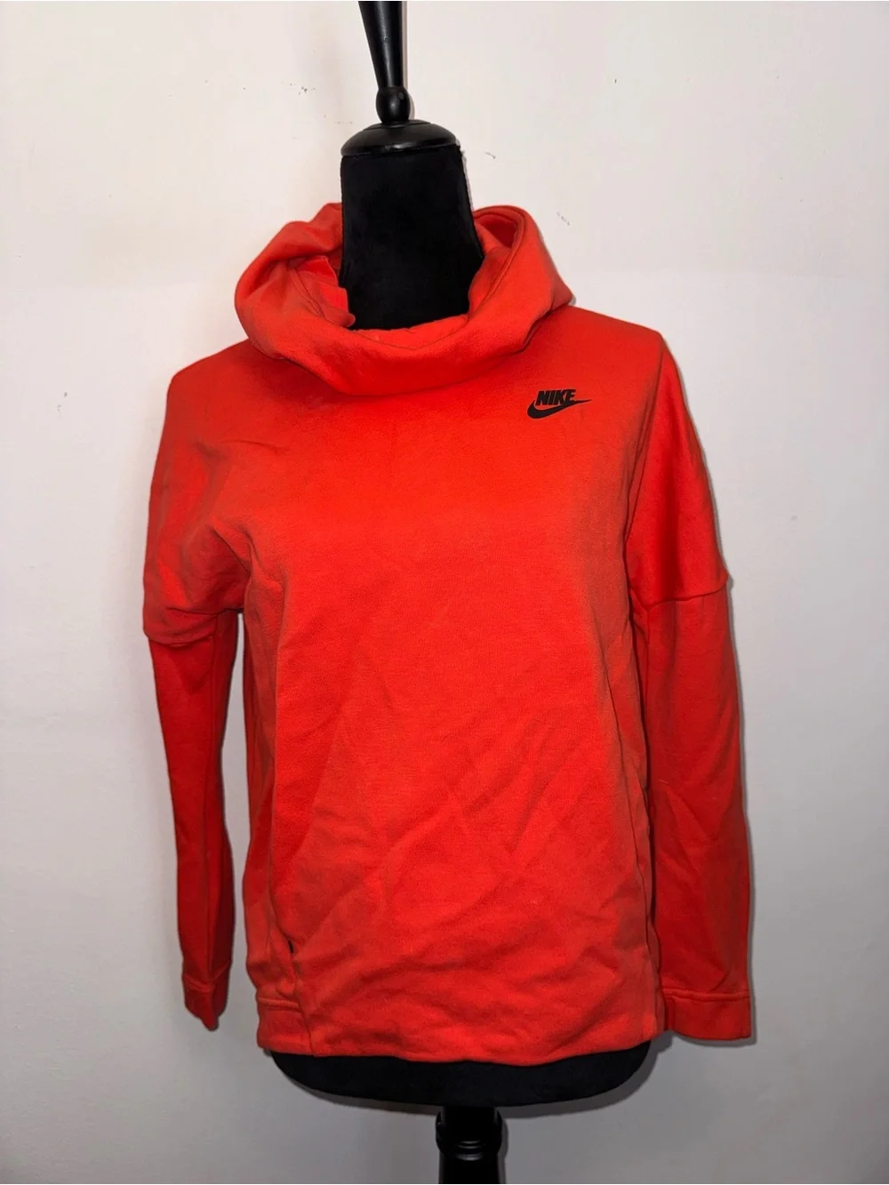 Nike Orange-Red Funnel Neck Pullover